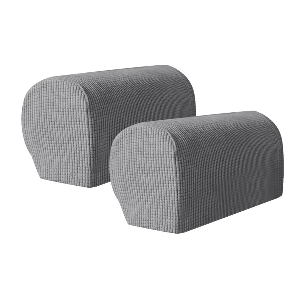 2Pcs Dust-Proof Jacquard Sofa Arm Covers Elastic Stretch Armchair Slipcovers  Chairs