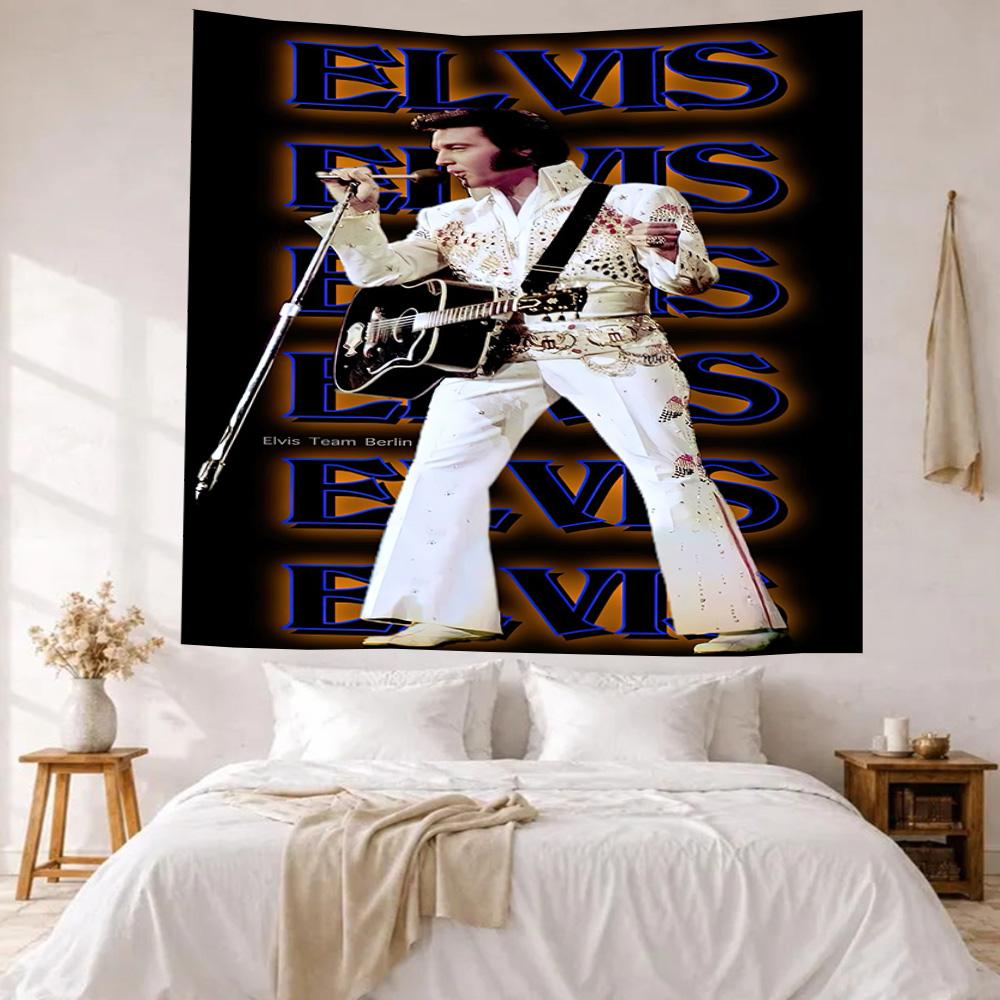 Elvis Wall Decor Tapestry Art For Pet Memorial Birthdaywedding Party Backdrop Family Gift