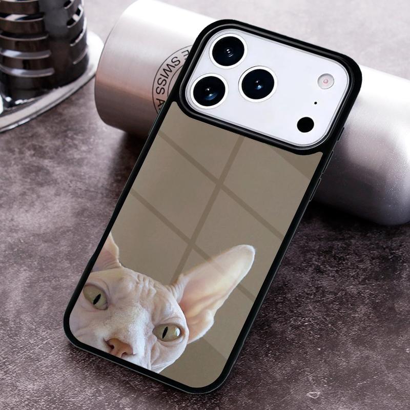 FUNNY NAKED CAT SPHINX Phone Case for iPhone 17 16 15 Pro Max Air 14 13 12 11 Plus Shockproof Cover