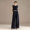 RAIN.CUN Women's Thin Ice Silk Wide-Leg Pants