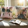 T-Trick Sakura Trick Pillow Yuri Anime Cushion Cover Linen Pillowcase Cover Soft Decor For Sofa Home Room