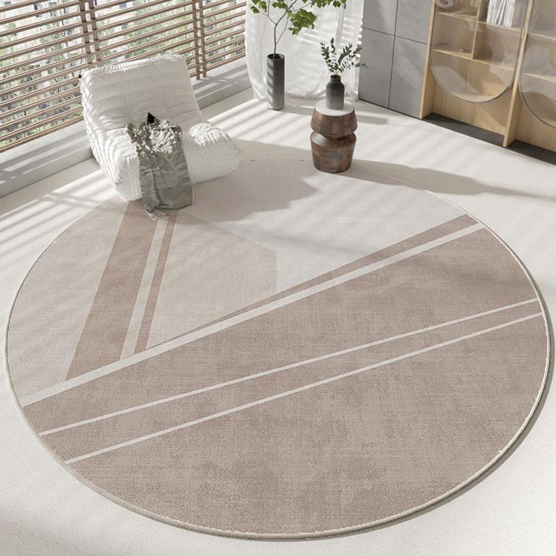 Wabi-sabi Style Round Carpet Thickened Computer Chair Anti-slip Mat Simple Carpets for Living Room Fluffy Soft Bedroom Decor Rug