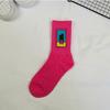 Men's street trend mid tube socks, women's moon cactus, banana sweat absorbing and odor resistant sock