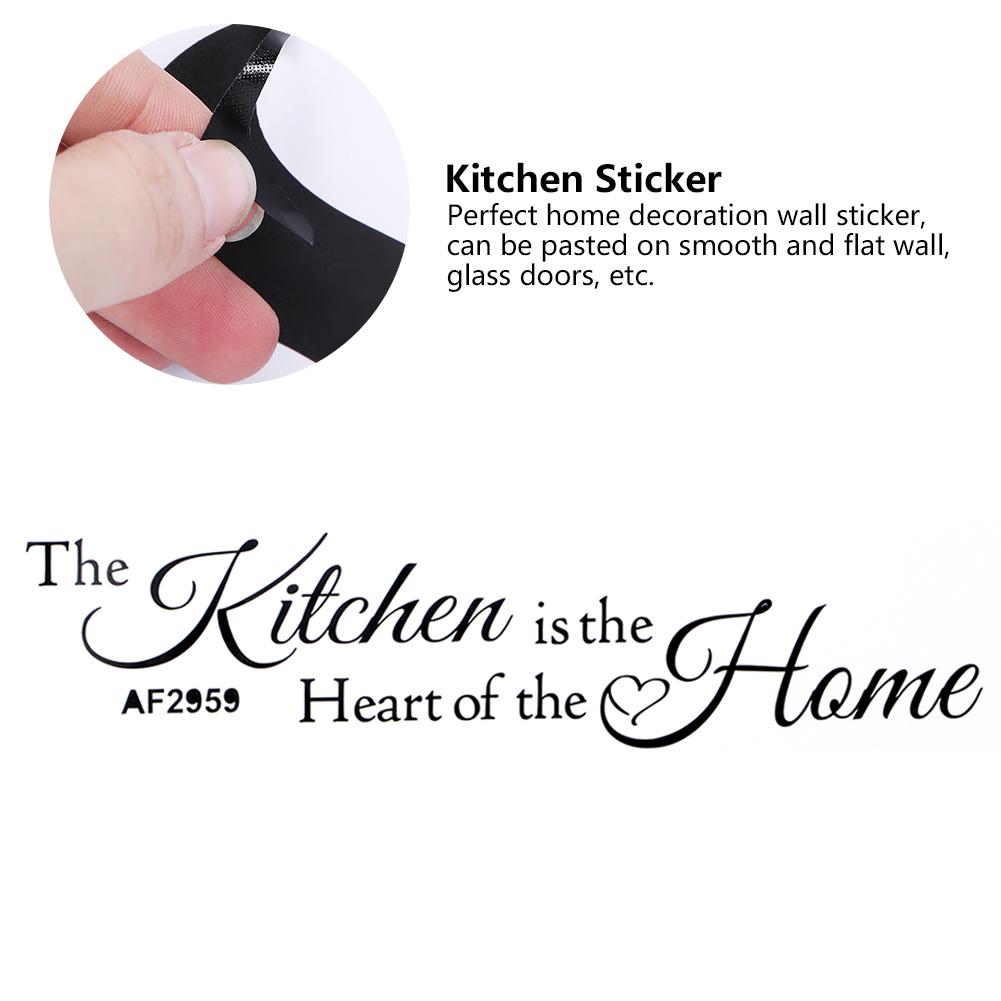 5 szt. Dekoracja domu Samoprzylepne naklejki ścienne DIY Wzór liter angielskich Zdejmowana tapeta kuchenna Czarna