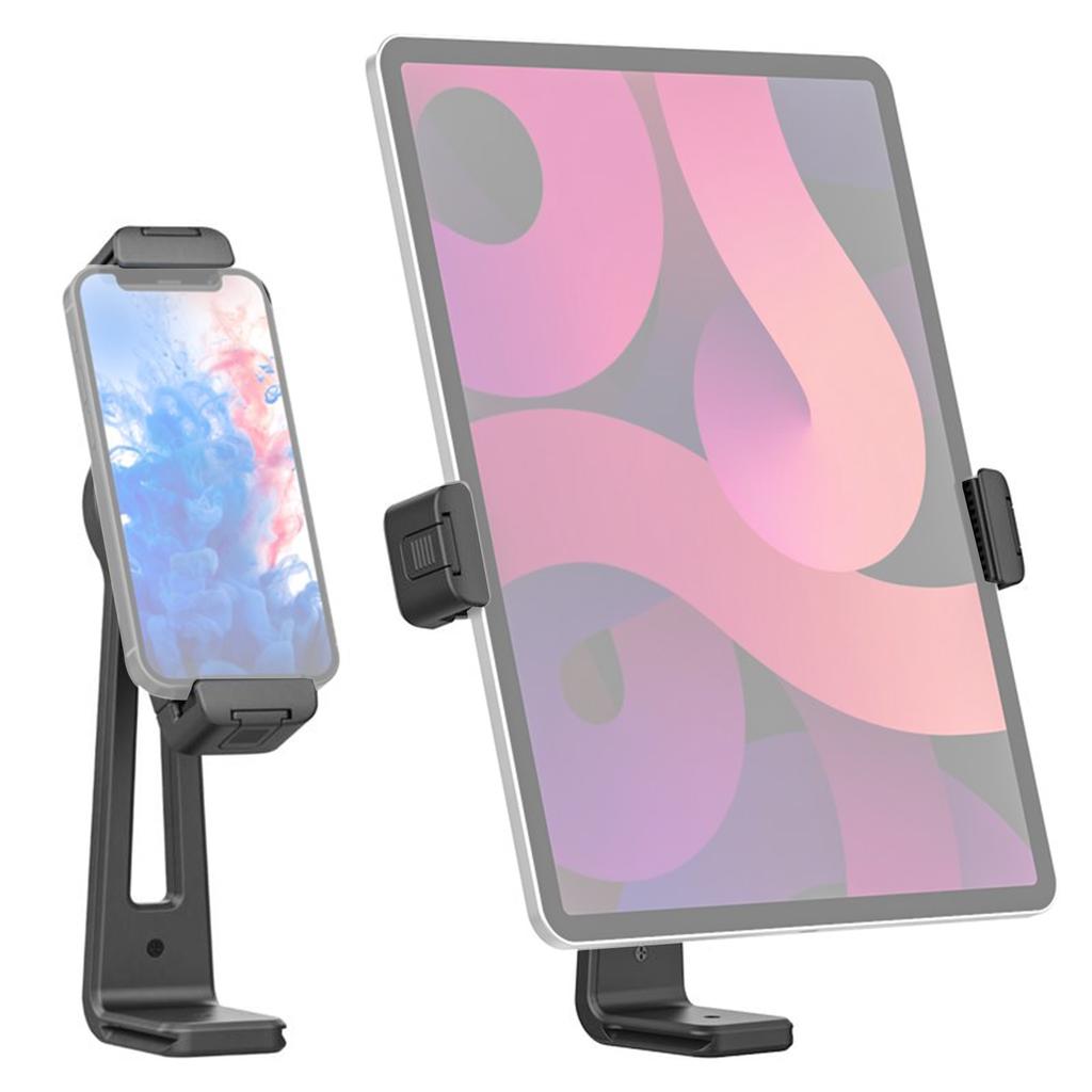 Universal Tablet Tripod Mount Holder Adjustable Phone Clamp Phone Tripod Mount with Dual Cold Shoe Mount 360 degrees