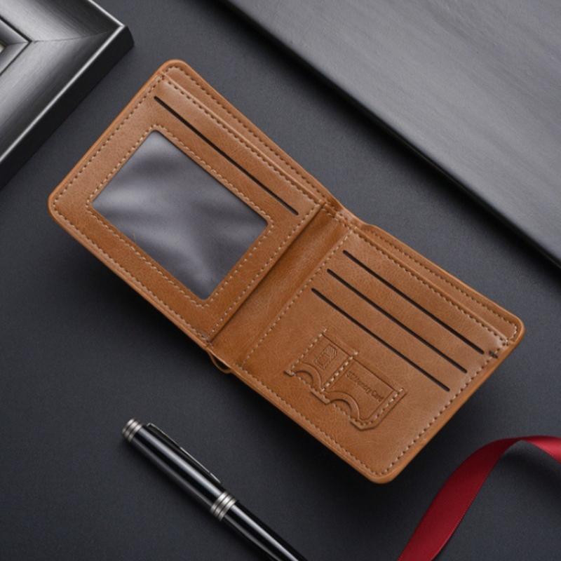Men's Wallet Short Multi-function Driver's License Card Bag Integrated High-end Money Wallet