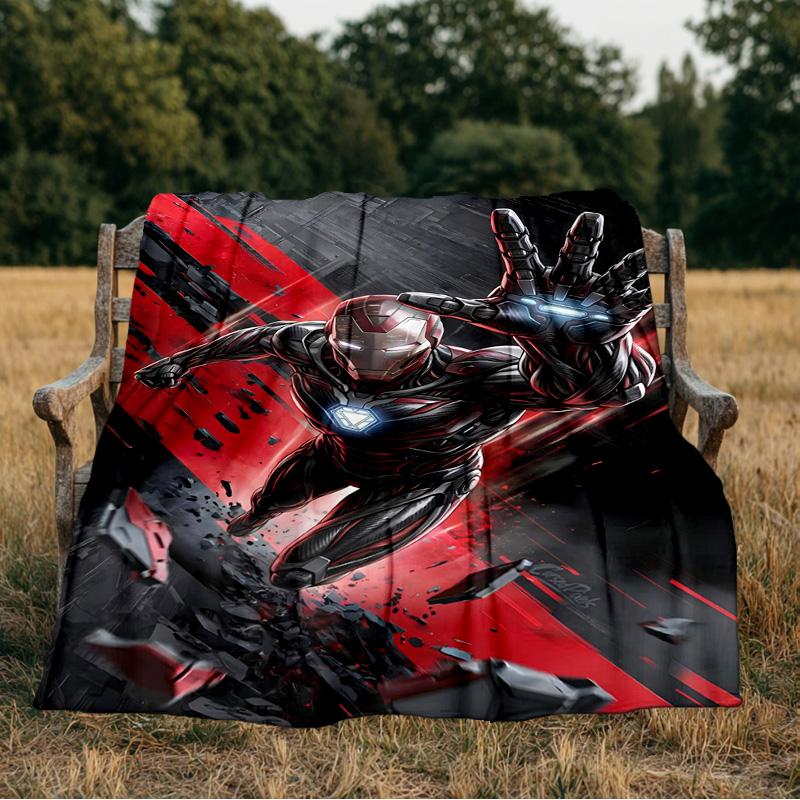 Iron In Action Blanket Flannel Throw for Sofa, Indoor, Camping, Living Room, Office, Chair, And Bed Soft Birthday Gift