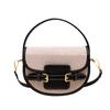 Contrasting color saddle bag women's 2026 summer new fashion popular portable small square bag shoulder messenger bag