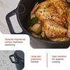 Cocotte Induction Fonte Émaillée 27 cm, Dutch Oven 5,7L, Sans PTFE et PFOA Victoria 36355 Noir