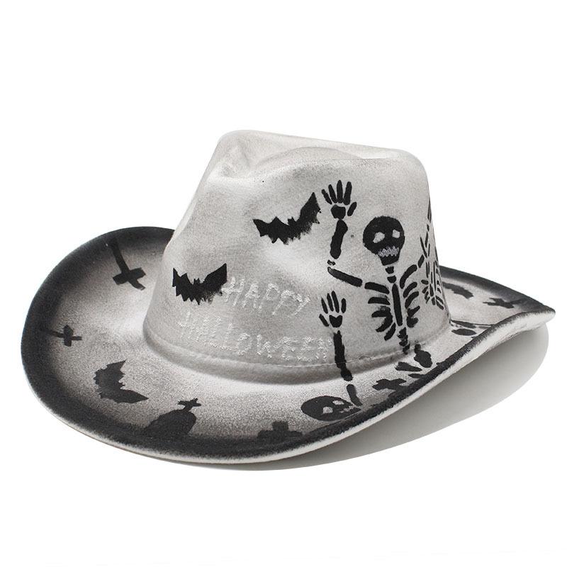 Halloween Tag Hut Party Bemalter Ball Showhut Geisterfest Requisite Weihnachten Cowboy Schneemann Muster