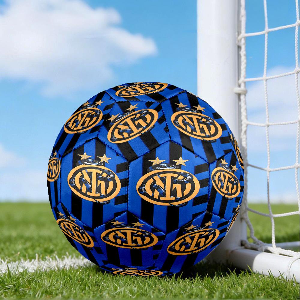 Inter FC Crest Printed No. 5 Soccer Balls, High-Quality, Anti-Slip, Protective Football, A Unique Gift , Birthdays, Christmas Gifts