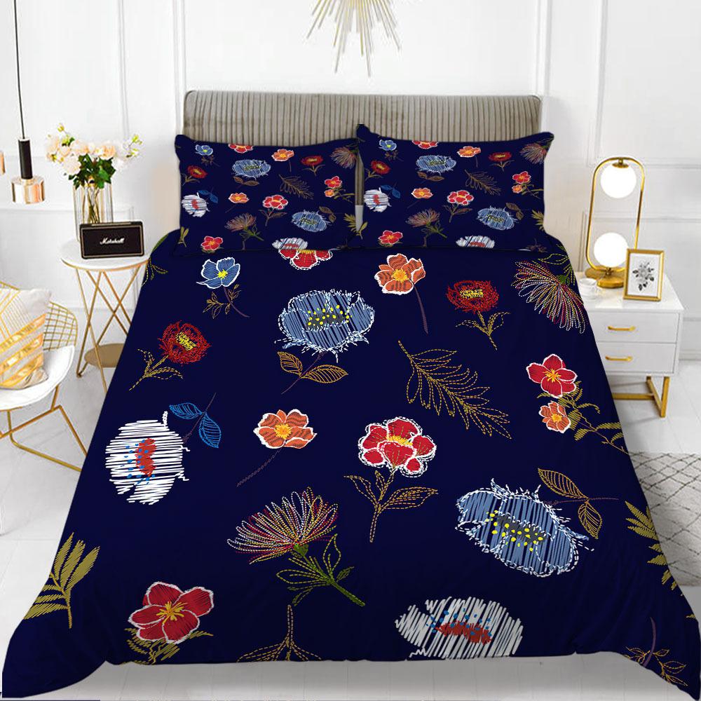 

Комплект пододеяльников из полиэстера с цветочным рисунком, розовые, красные цветы, романтический, с вдохновляющим предложением, размер King Queen Twin, полный размер для детей, девочек-подростков 70x133cm 2pcs