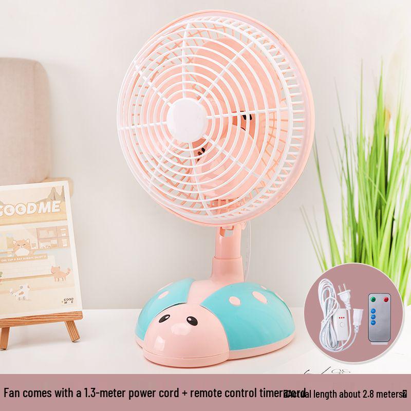 Silent Mini Fan: Cartoon Design for Dorms, Desks, and Offices