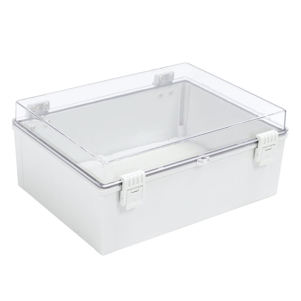 Elektrischer Anschlusskasten, 400 x 300 x 170 mm, IP66, wasserdicht, transparente Abdeckung, elektrisches Gehäuse