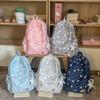 Schoolbag1011 Korean Version Ins College Style Print Backpack Female Sweet Backpack Large Capacity Campus Student Lightweight Schoolbag