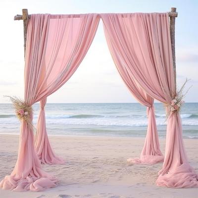 1PC Arch Wedding Veil Lawn Wedding Event Outdoor Decoration Drape Wedding Drapery Table Flag Arrangement