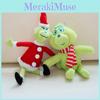 Adorable Grinch Plush Toy With Soft Short Fur Featuring A Brown Dog For Christmas Fun