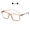 Retro Square Glasses Frame with Anti-Blue Light Lenses - Fits Myopia & Astigmatism