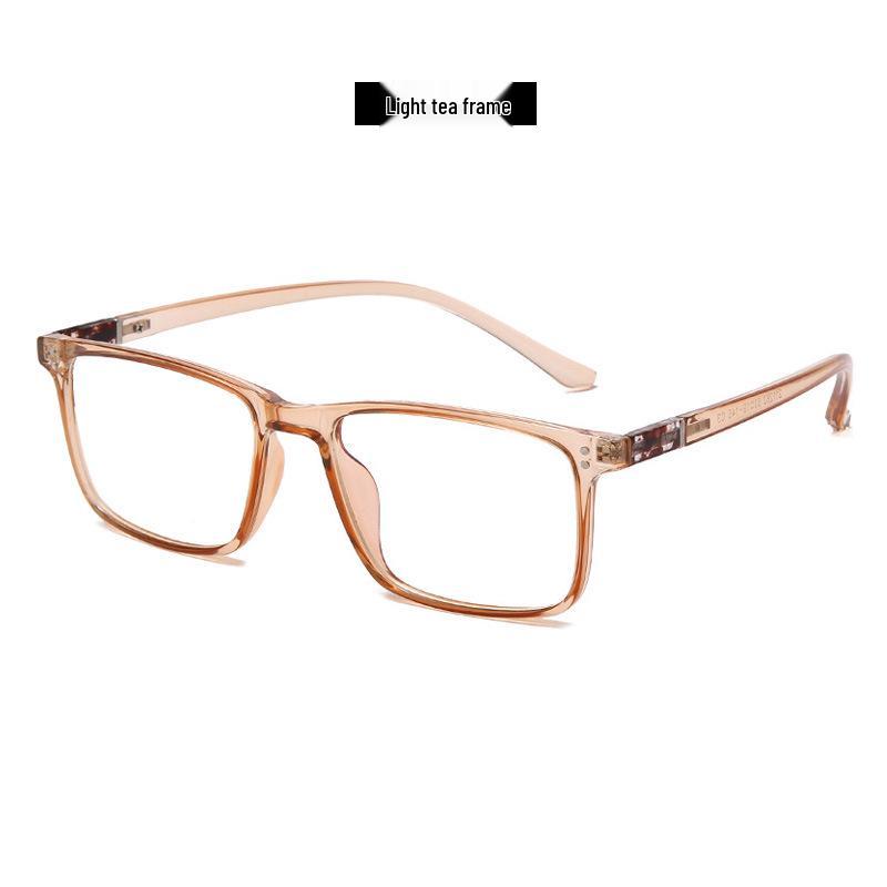 Retro Square Glasses Frame with Anti-Blue Light Lenses - Fits Myopia & Astigmatism