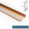 Embedded LED Cabinet Shelf Light Splint Layer Edge Aluminum Profile 18mm Wooden Board Backlight Invisible Clamp Bar Strip Lights