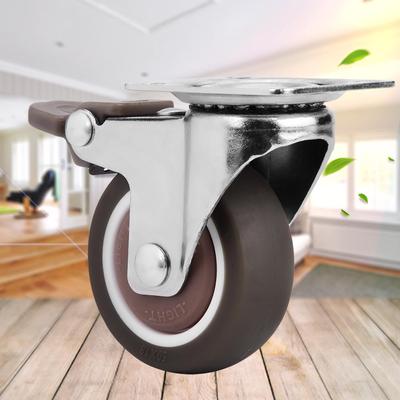 Universal Office Chair Caster Wheel Swivel Pu Metal Soft Office Chair Caster Wheel Swivel