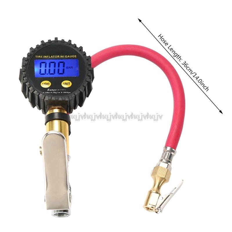 Digital Tire Inflator Pressure Gauge 200PSI LCD Display Air Compressor Pump Quick Connect For Car Motorcycle S05 19 Dropship
