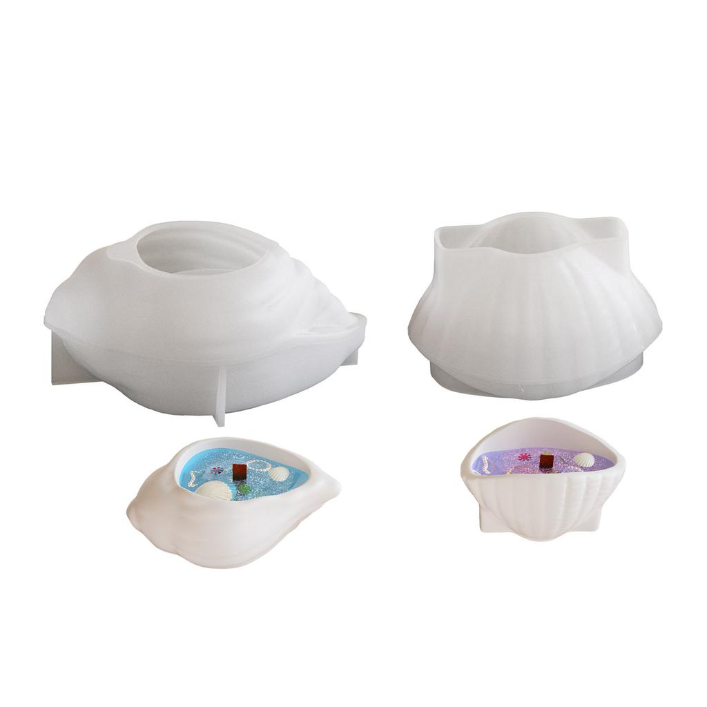 Conch Mould Silicone Tray for Epoxy Resin Castes Sea Snail Jewelry Plate Candle Holder Art Craft Home Decoration