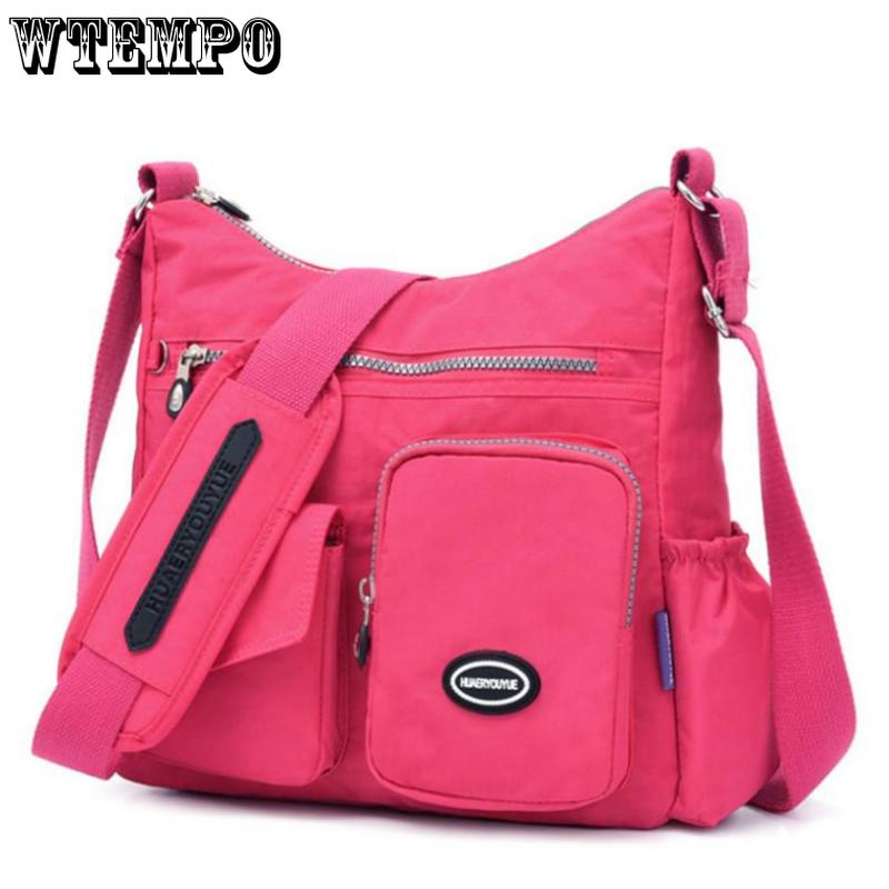 WTEMPO Ladies Casual Fashion Waterproof Nylon One-shoulder Travel Messenger Bag