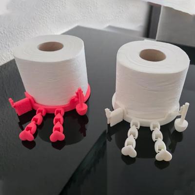 Kreslený držák na roli toaletního papíru s visící nohou, Dávkovač toaletního papíru, 3D tisk, Stojan na kapesníky, Dekorace do koupelny a obývacího pokoje