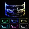 LED-briller 7 farger 12 moduser Cyberpunk briller Blinkende lysende briller for Halloween Cosplay-fest Bar