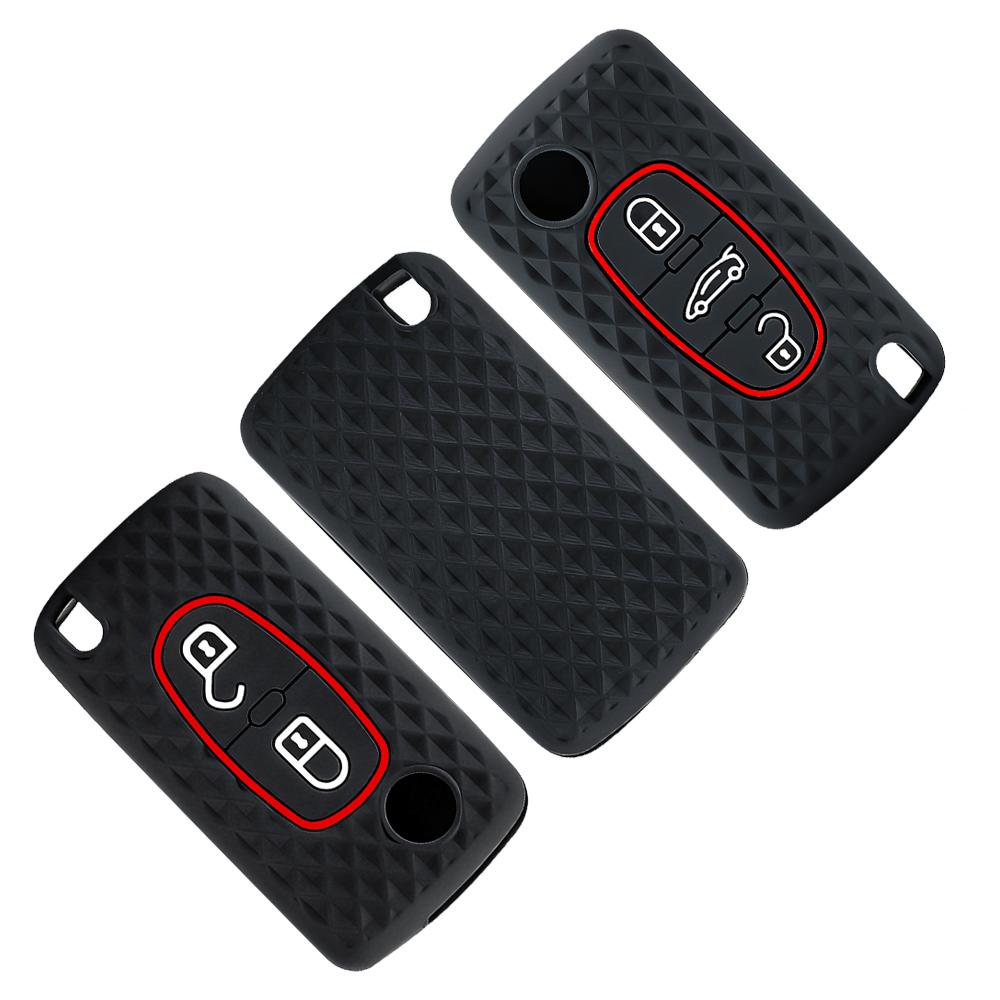 2 3 Button Key Case Cover For Citroen C-Crosser C3 C4 Picasso Berlingo Case For Peugeot Partner Tepee 207 307 308 407 Keychain