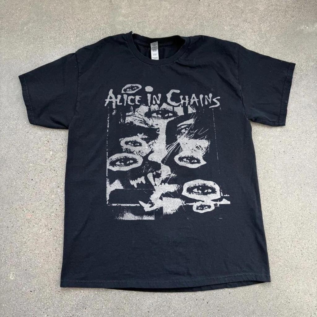 Alice In Chains band 90s Basic black Graphic T T-Shirt REPRINT TRENDING T'T-Shirt