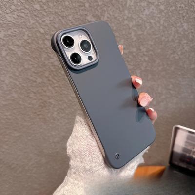Ultra-thin Large Hole Oil-injected Frameless PC Case Suitable for Apple 16 Mobile Phone Case IPhone 15 Promax Matte Sheath