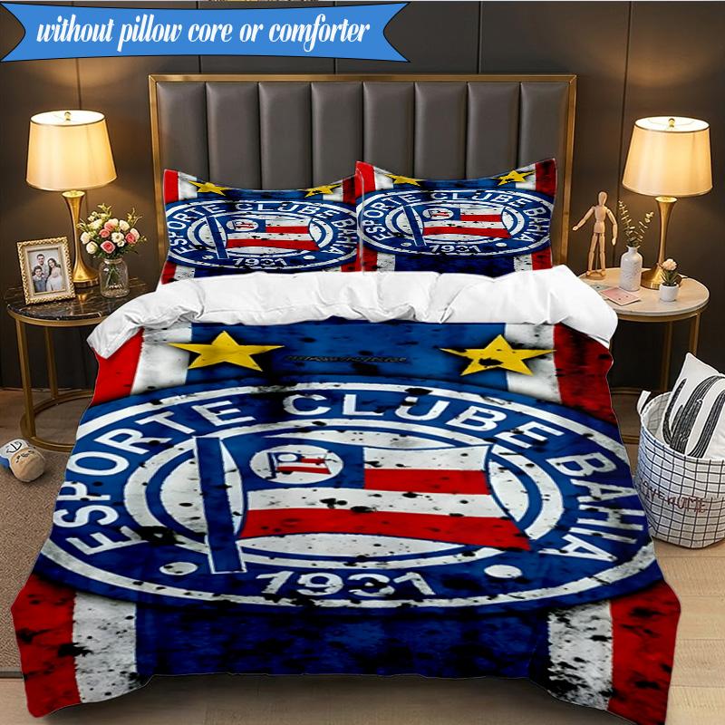 3PCS Esporte Clube Printed Soft Bedding Set,Including 1pc Duvet Cover And 2pcs Pillowcases Perfect for Bedroom, Dormitory, Fan gift
