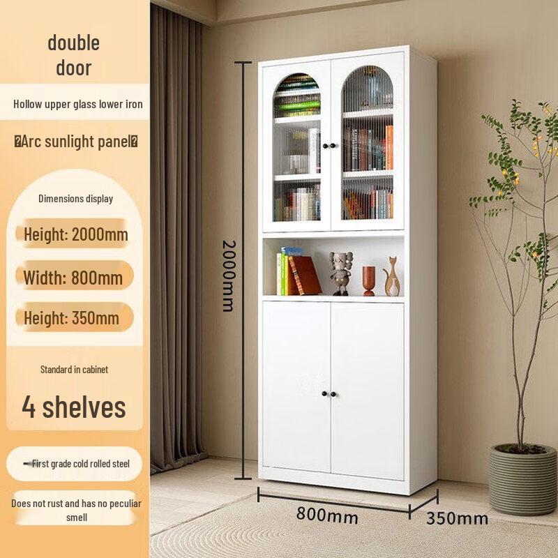 Ayyub Steel Glass Display Storage Cabinet