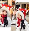 New Year Dragon Head Shape Earflap Hat Trendy Women Plush Hat Gloves Scarf 3in1 Suit Adults Winter Hat for Teenagers