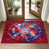 Bayern Munich Design Crystal Velvet Rug Soft Decorative Mat for Bedroom Entrance
