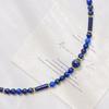 Wind High Quality Natural Lapis Lazuli Gypsophila Collarbone Chain Necklace Women