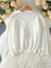 Elegant Lace Patchwork V-neck Knit Cardigan - Autumn Fashion for Women