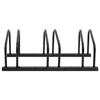 VidaXL Porte-vélos pour 3 vélos noir acier, support pour vélos, support de rangement pour vélos, support de sol pour vélos, 154423