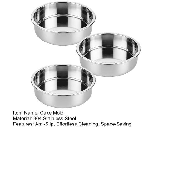 Edelstahl Kuchenformen Runde Backformen für Ofen Heißluftfritteuse Schnellkochtopf Stapelbare Mehrzweck-Backformen für Kuchen Pizza Gedämpfte Gerichte