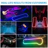 Car Seat Gap Organizer with LED Ambient Light Cup Holder Storage Box and 30W Dual USB Charging for Front Console Accessories