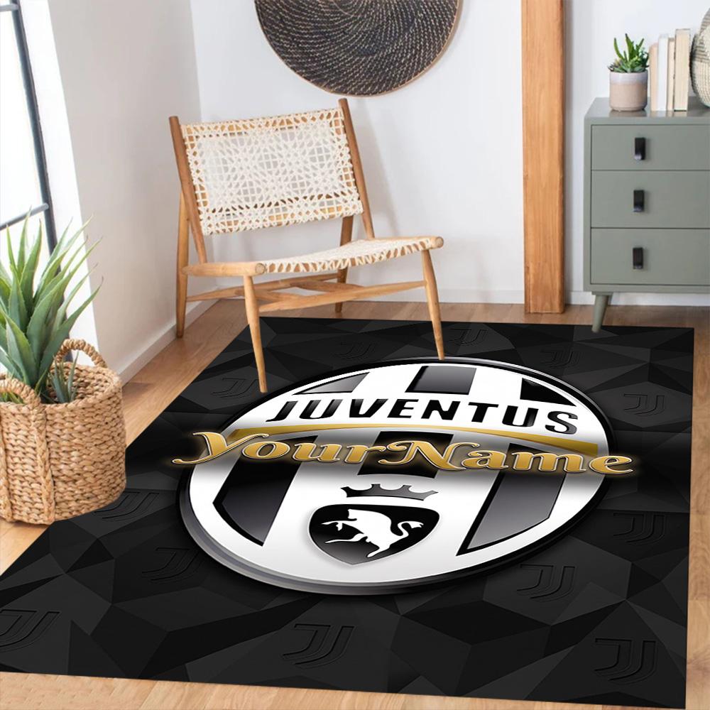 Juventus Personalized Name Area Rug Suitable for Entryway Playrooms Living Rooms Bedrooms Antislip Carpet Anime Office Decor Best for Christmas