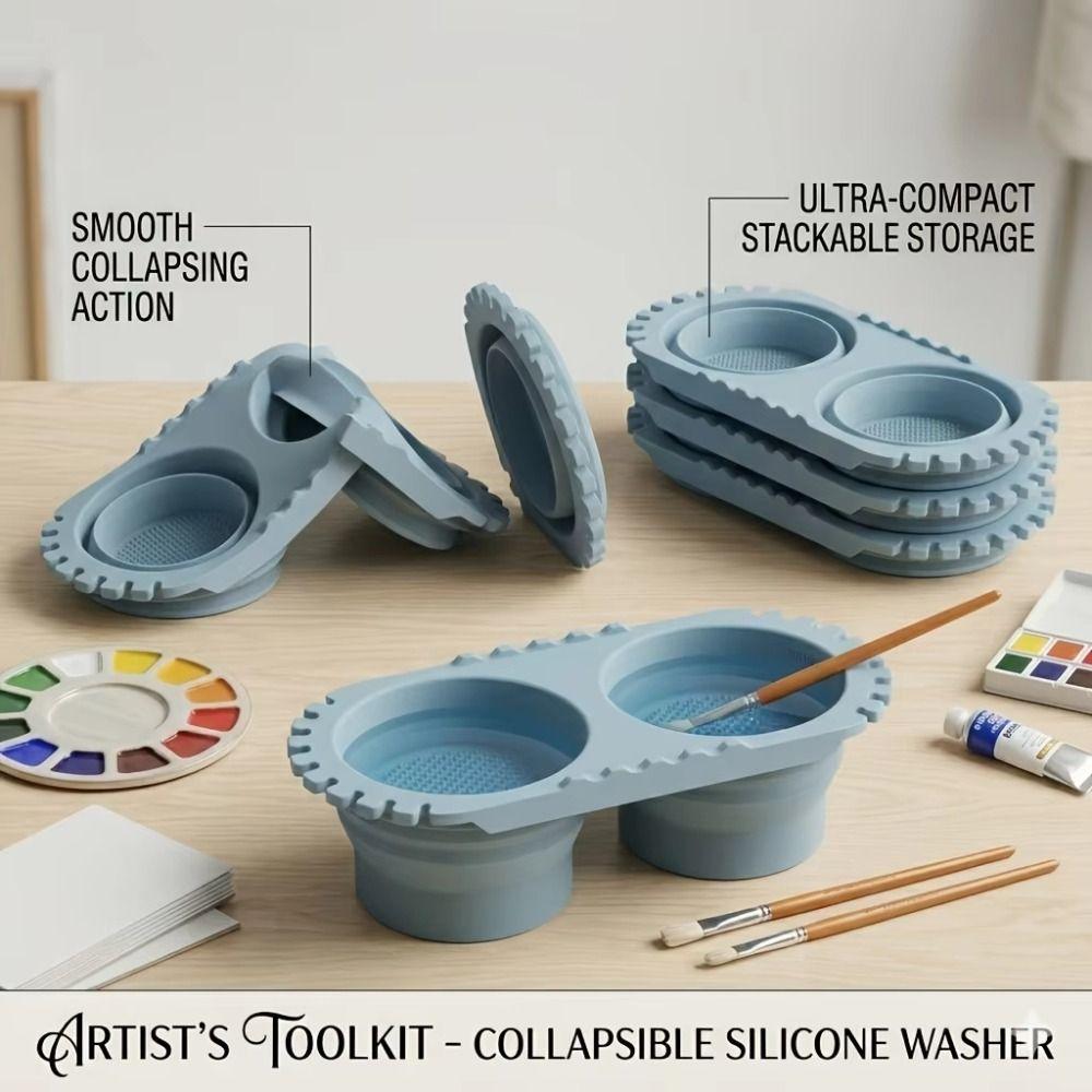 Multi-functional Collapsible Pen Washing Cup Portable Paint Brush Washer For All Art Supplies