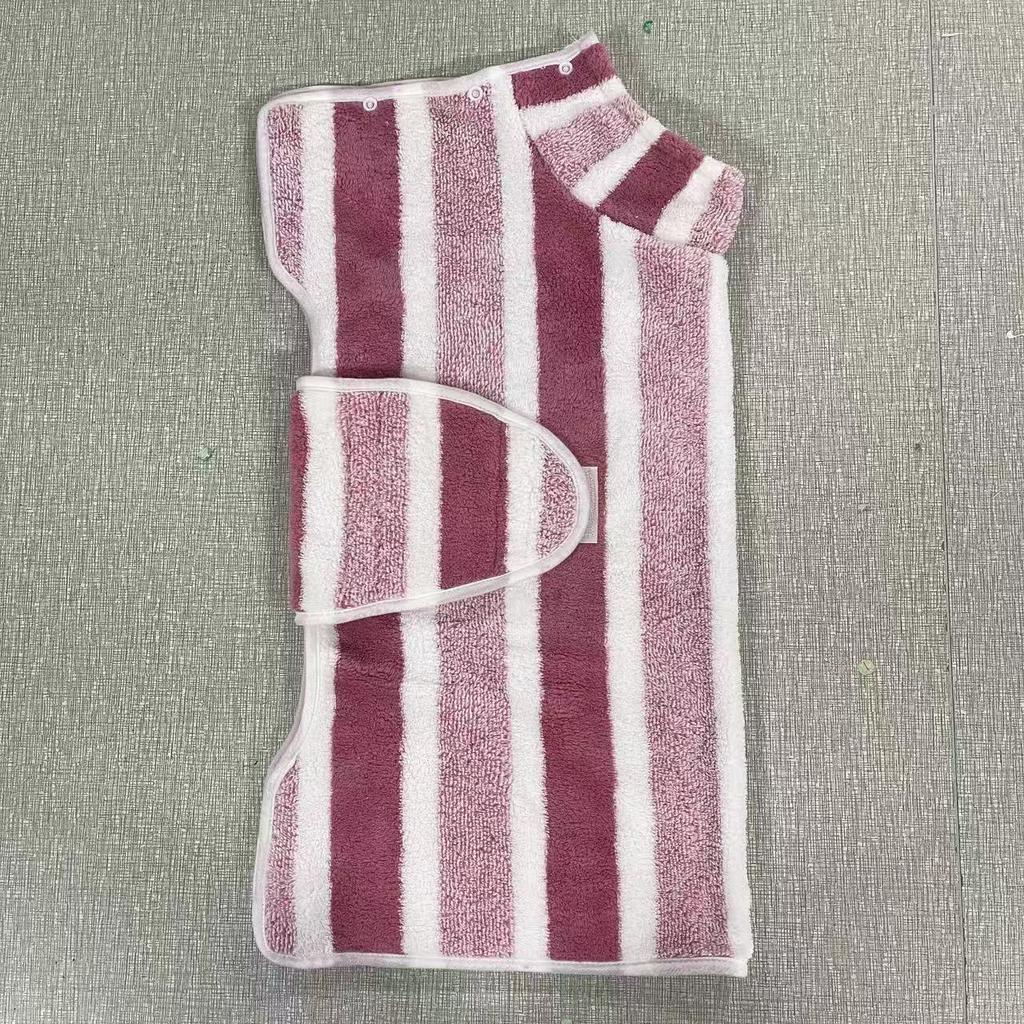 Quick-Dry Coral Fleece Pet Bathrobe for Dogs & Cats