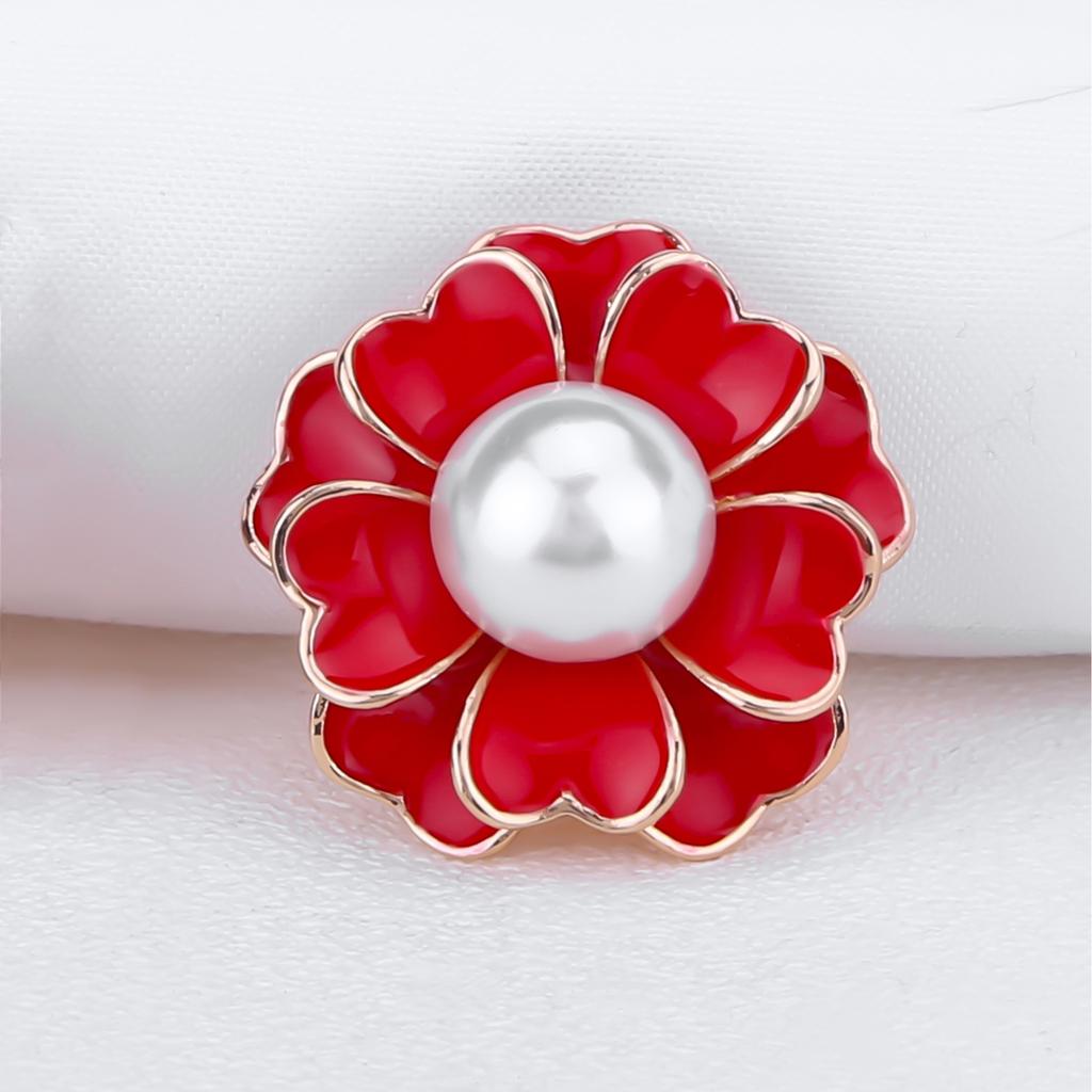 Elegant Enamel Camellia Brooches for Women Unisex Pearl Plant Pins Event Party Backpack Luxury Gift Decoration Clothes Accessory