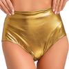 Women's Shorts Wetlook Hotpants Metallic Panties Shiny Stretch Dance Shorts Party Disco Night Club Costume