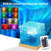 Ocean Wave Aurora Projector Light Ultra Quiet USB Powered 16 RGB Colors Water Ripple Lamp for Bedroom Night Use