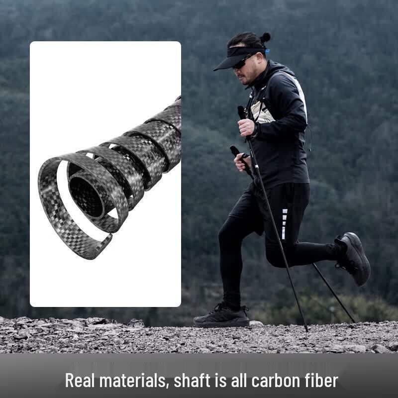Beishanlang Ultralight 3K Carbon Fiber Foldable Trekking Pole