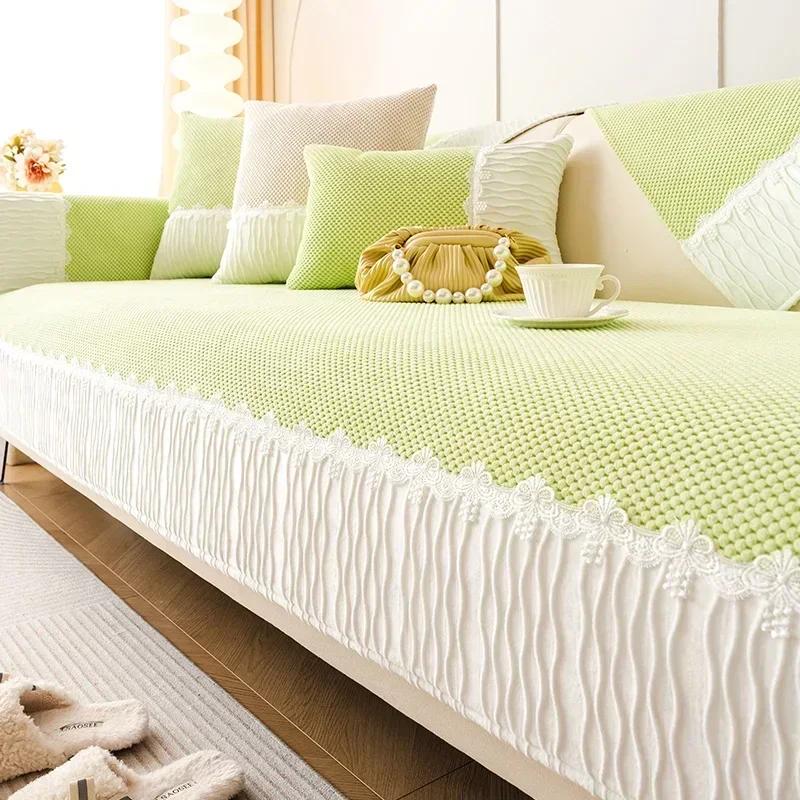 

Мягкая толстая вельветовая подушка для дивана, зимние плюшевые противоскользящие чехлы для сидений, однотонные чехлы для диванов в кремовом стиле, мягкое полотенце 70x70cm